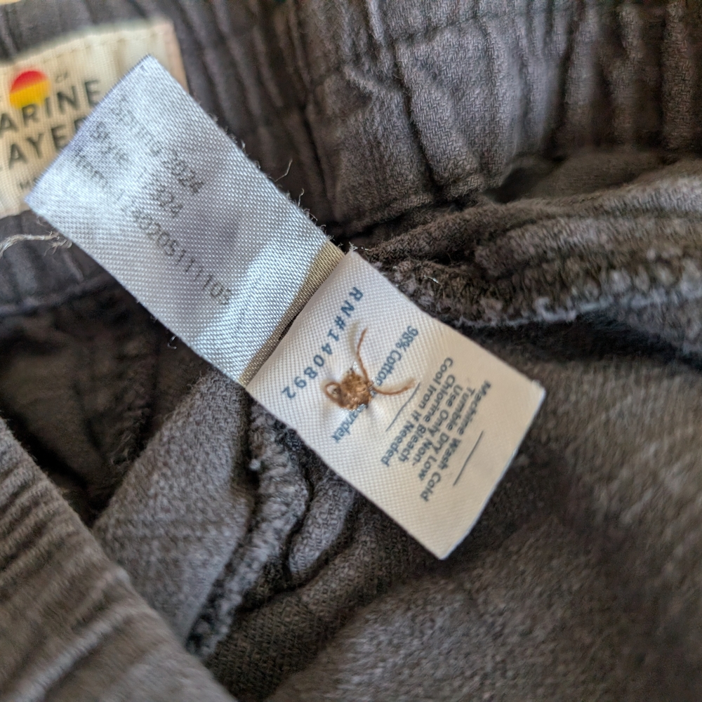 Marine Layer Womens Medium Elle Relaxed Crop Pant Blue Coastal Casual Cottage - Picture 10 of 10